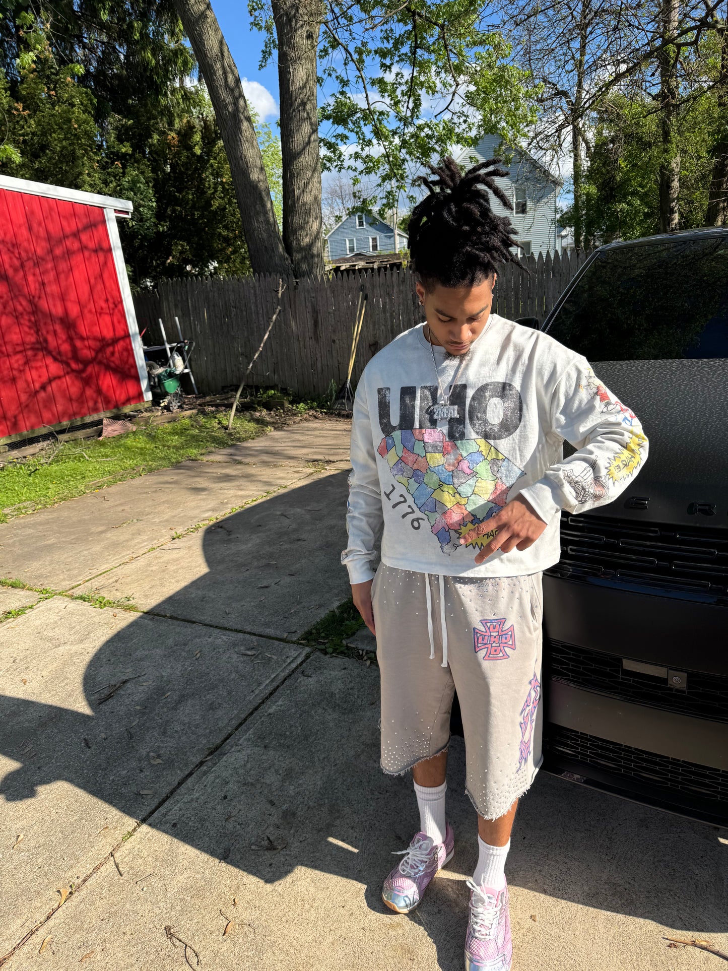 PINK RHINESTONE SWEATS