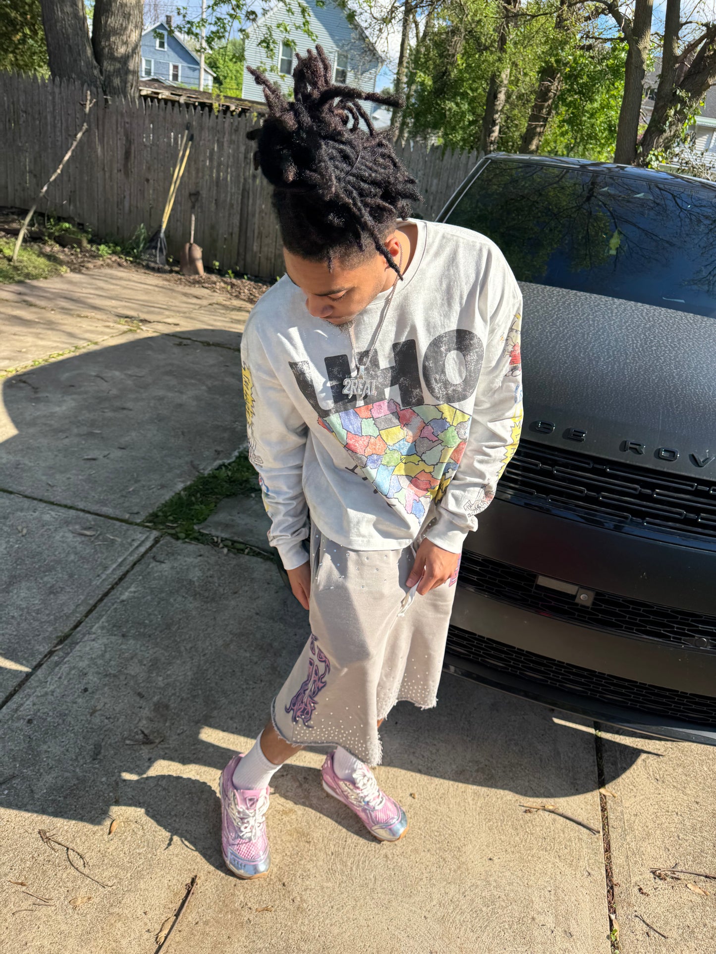 PINK RHINESTONE SWEATS